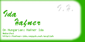 ida hafner business card